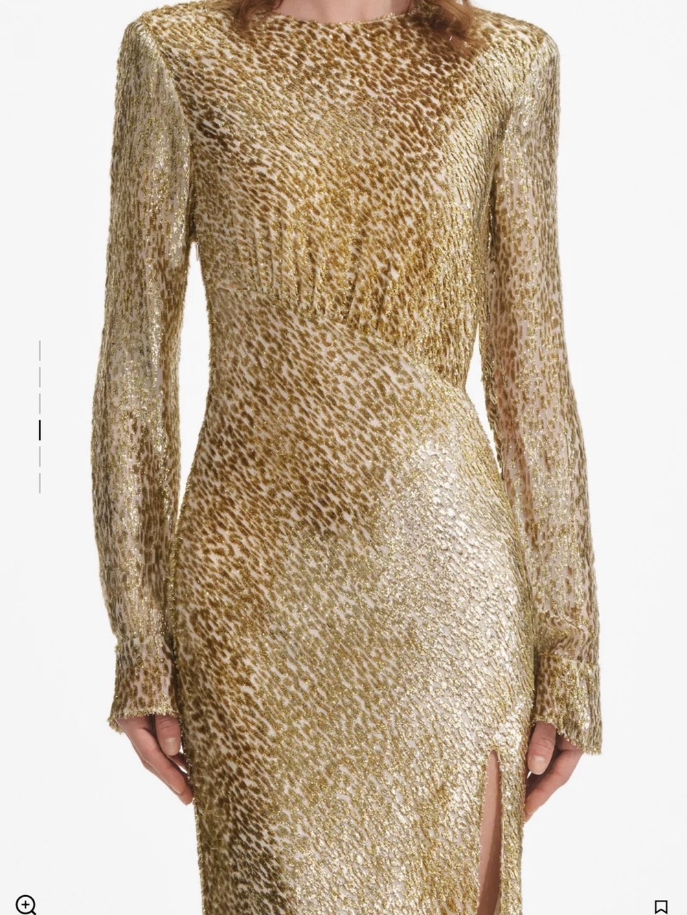 NWT Self-Portrait Gold Fil Coupe Gown - Picture 4 of 11